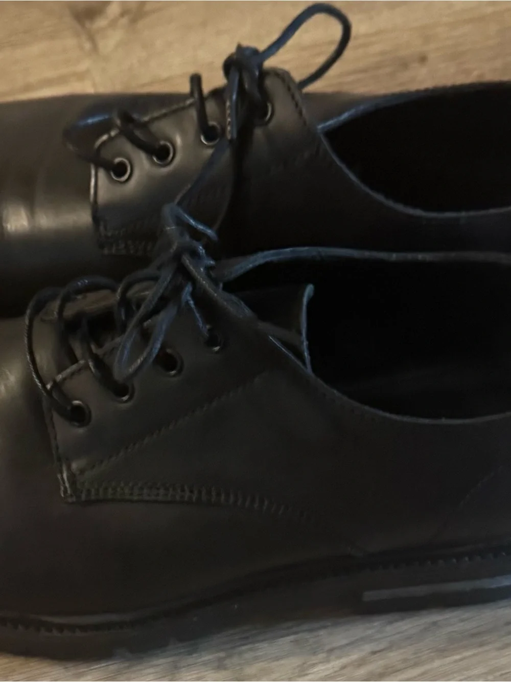 AllSaints Black Jarred Leather Dress Shoes size 12